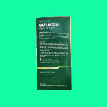 Giải Rượu Nam Dược (Dạng gói) 3 Thuốc Giải Rượu Nam Dược (Dạng gói)