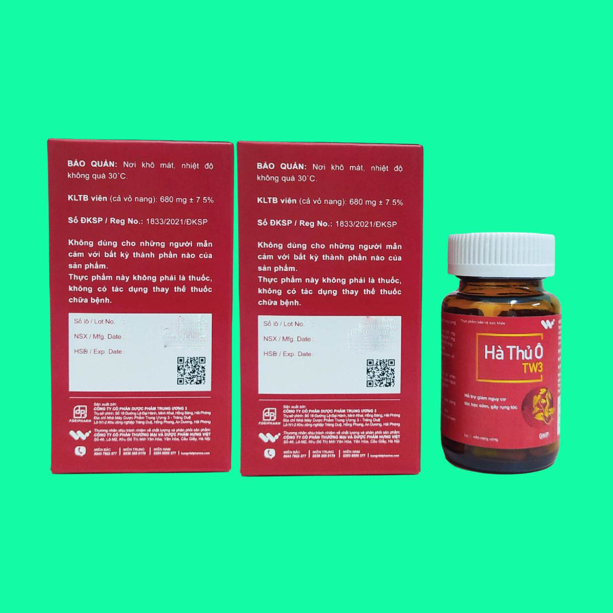 Thiết kế chưa có tên - 1 Thuốc Hà Thủ Ô TW3 Hộp 60 Viên