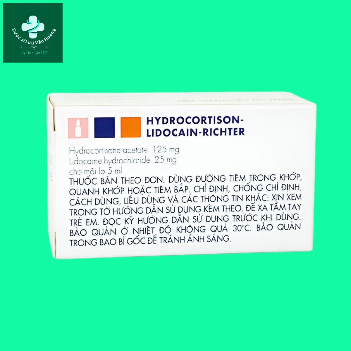 hydrocortison-lidocain-richter-5 Thuốc tiêm Hydrocortison - Lidocain -Richter