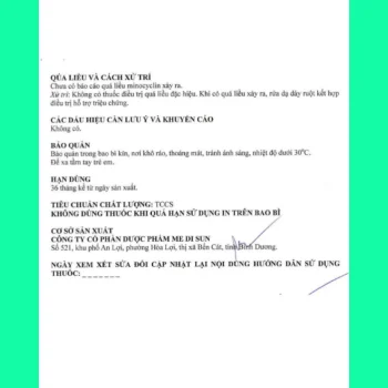 Vinocyclin 100 10 Thuốc Vinocyclin 100
