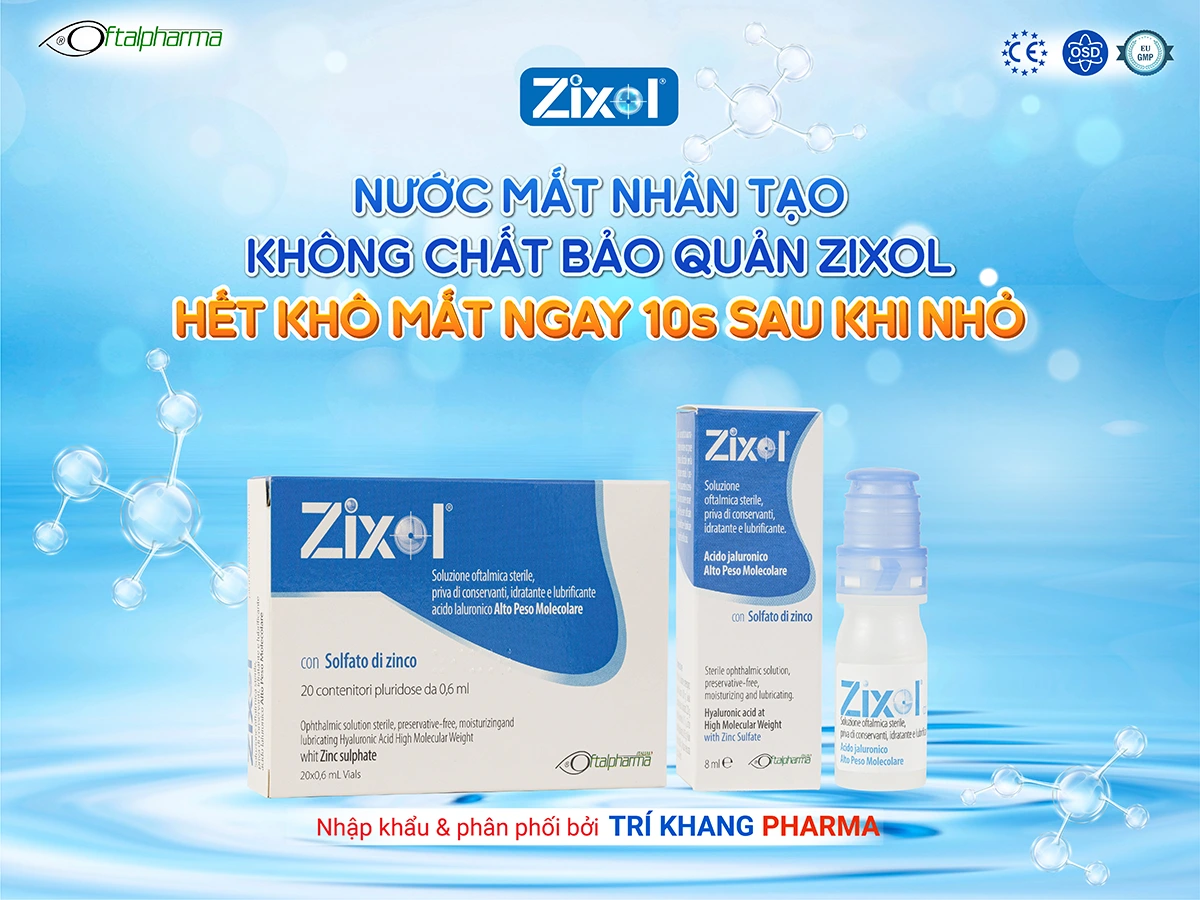 Nước mắt nhân tạo Zixol 8ml