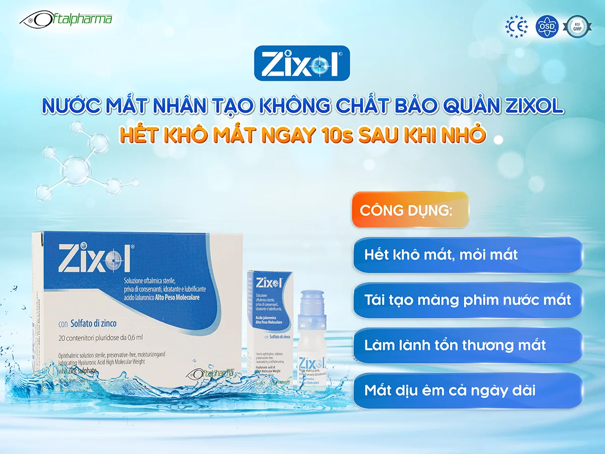 Nước mắt nhân tạo Zixol 8ml