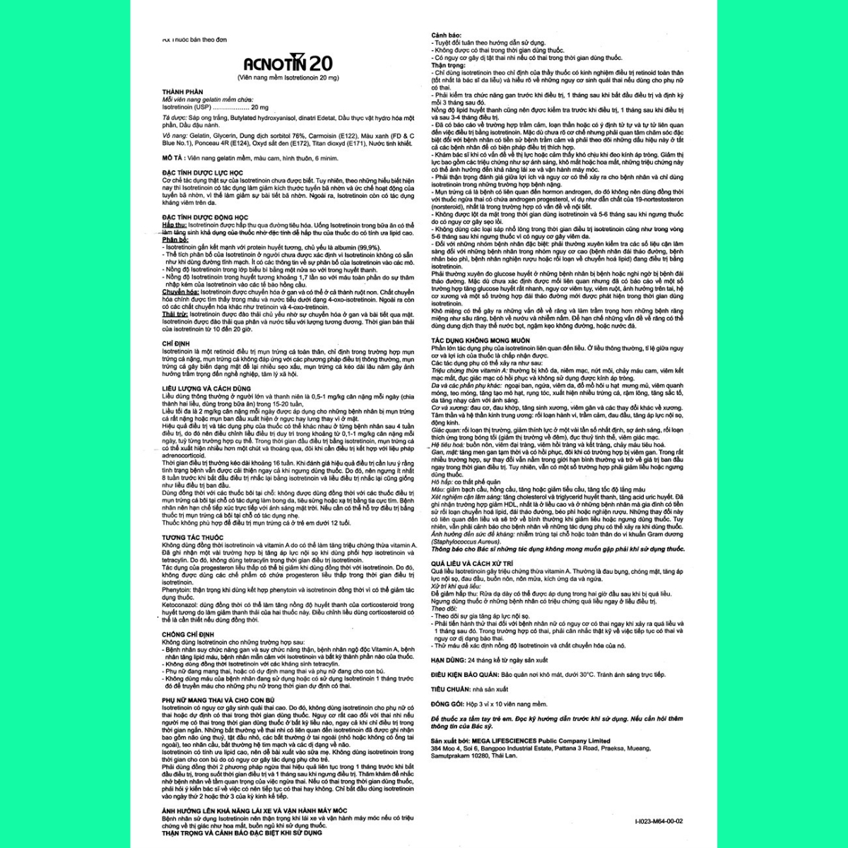 Acnotin-20-12 Acnotin 20