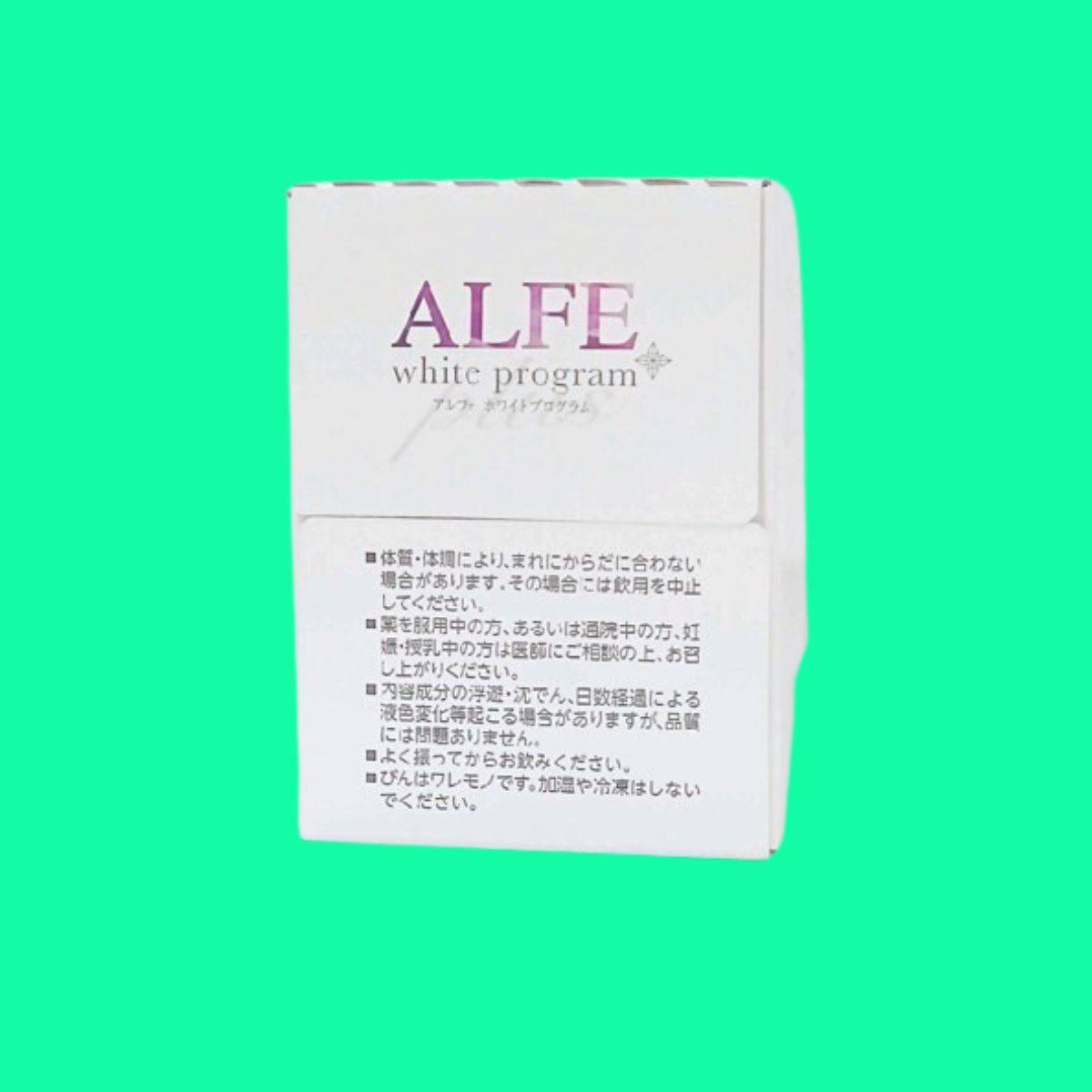 Alfe-White-Program-6 Mặt sau hộp Alfe White Program