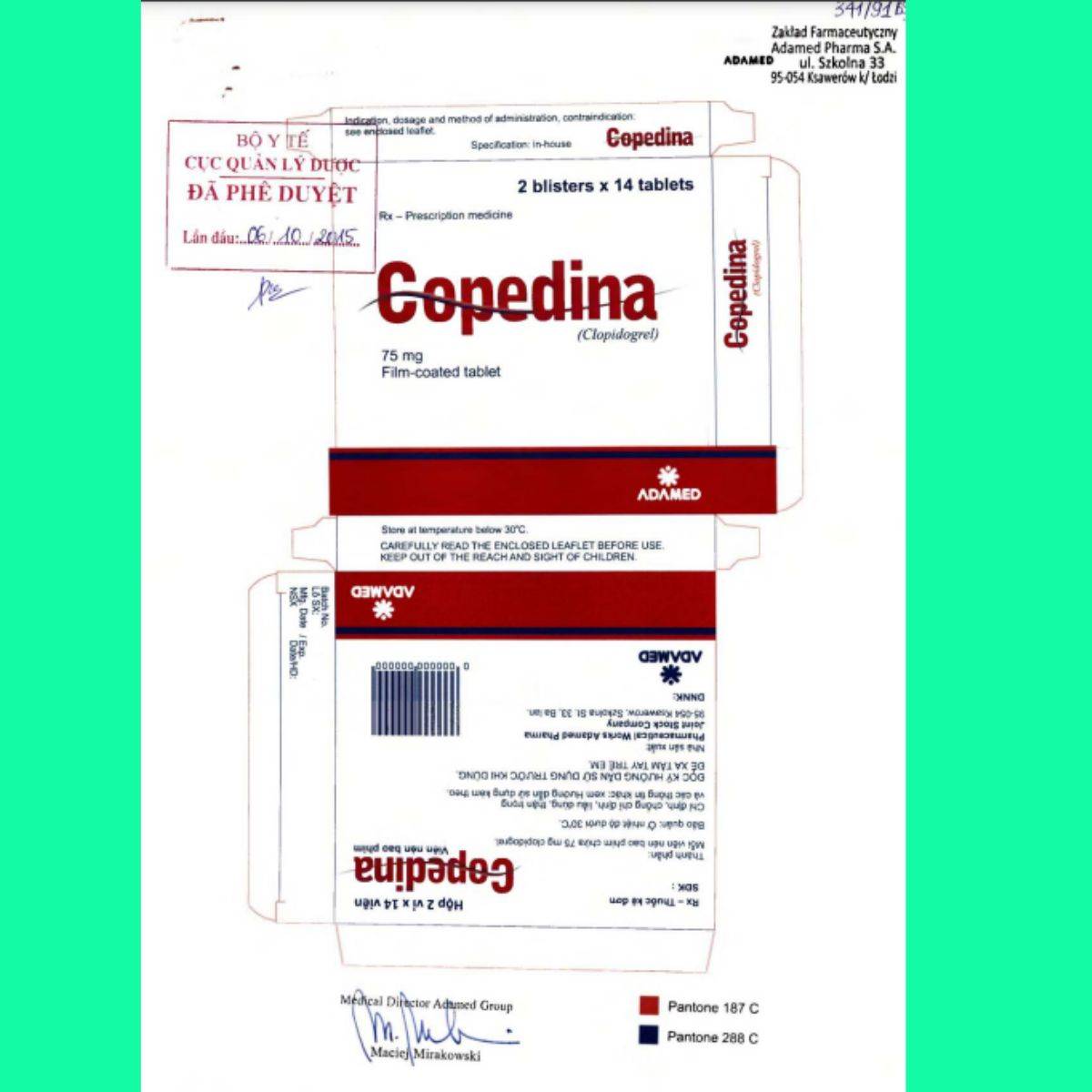Copedina-75mg-5 Thuốc Copedina 75mg
