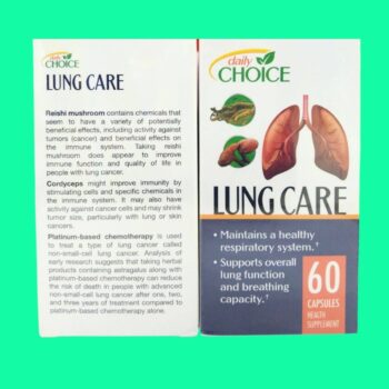 Mặt sau hộp Daily Choice Lung Care