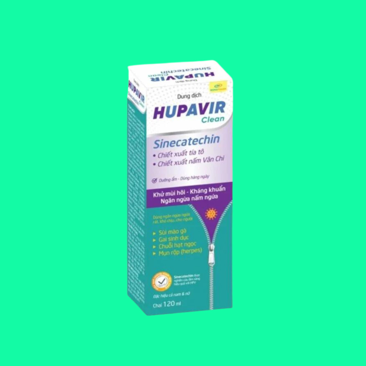 Hupavir Sinecatechin - 2 Dung dịch vệ sinh Hupavir Sinecatechin