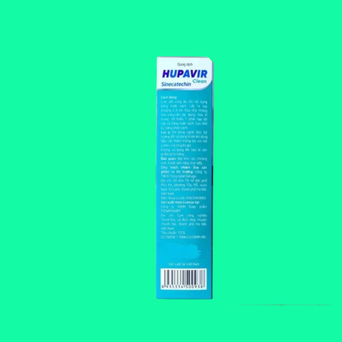 Hupavir Sinecatechin - 3 Dung dịch vệ sinh Hupavir Sinecatechin