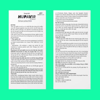 Dung dịch vệ sinh Hupavir Clean Sinecatechin 13 Dung dịch vệ sinh Hupavir Sinecatechin