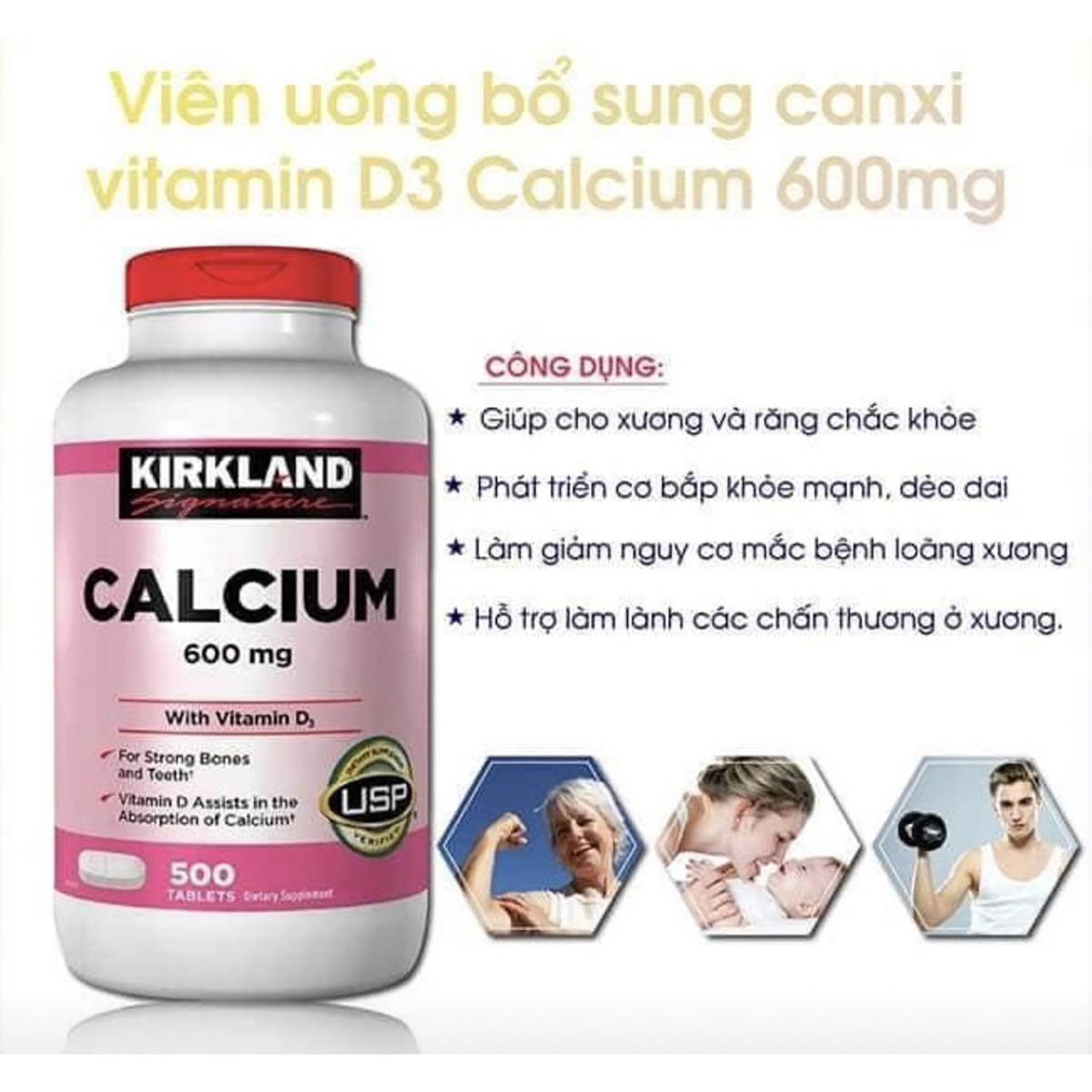 Kirkland Calcium 600mg + D3