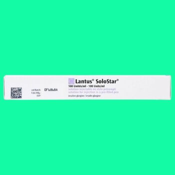 Mặt bên hộp thuốc Lantus Solostar 100IU/ml