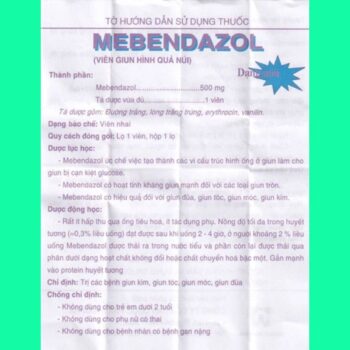 Mebendazol 500mg Nam Hà 7 Mebendazol 500mg Nam Hà