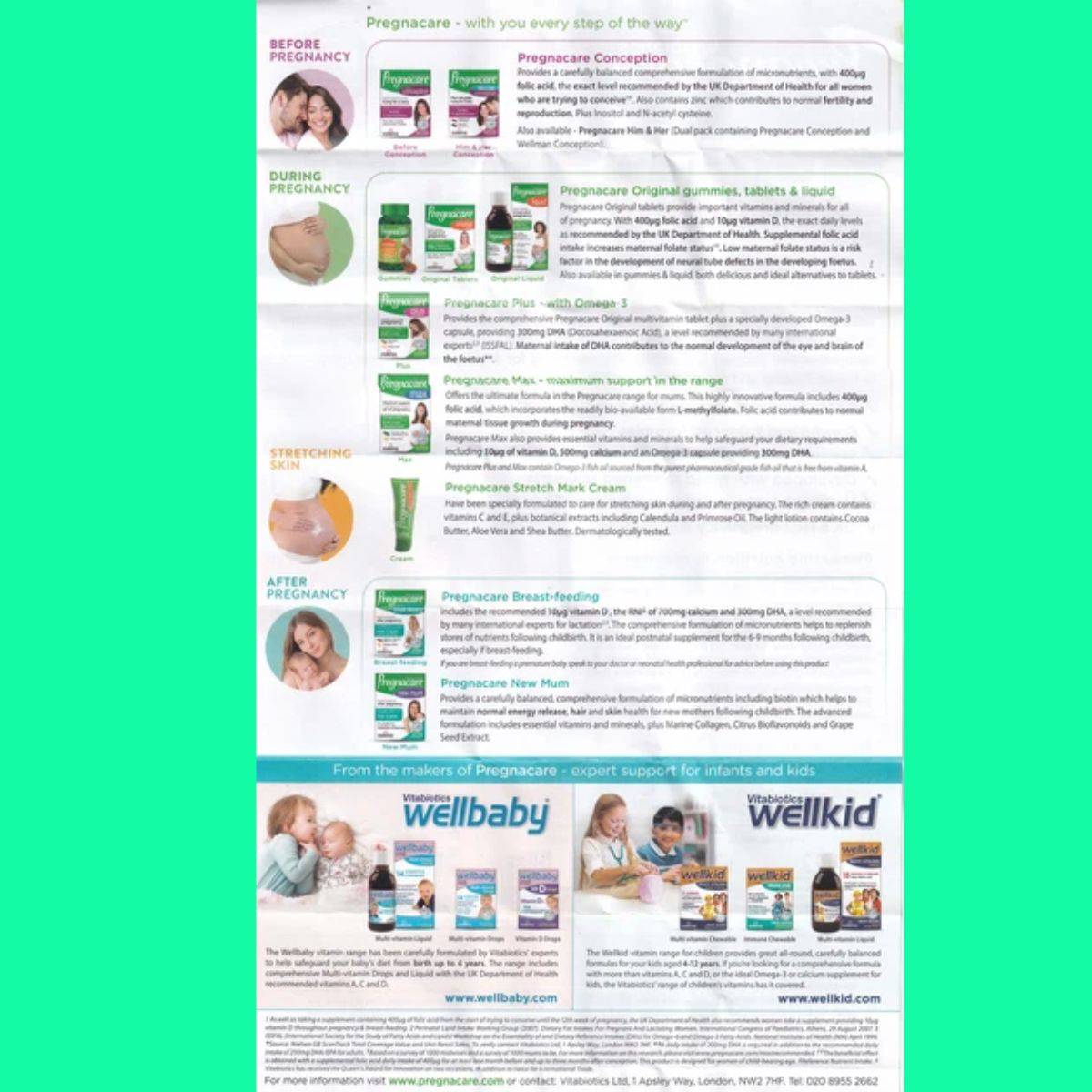Pregnacare-breast-feeding-19 Tờ hướng dẫn sử dụng của Pregnacare Breast Feeding
