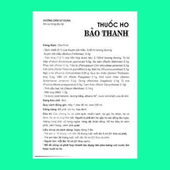 Siro ho Bảo Thanh