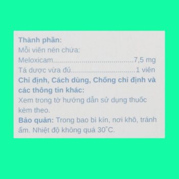 Stadxicam 7.5mg 19 Thuốc Stadxicam 7.5mg