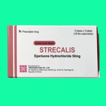 Mặt trước hộp thuốc Strecalis 50mg