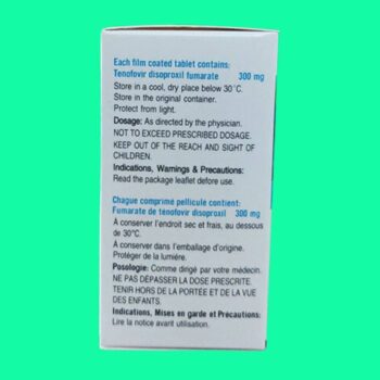 Tenofovir Disoproxil fumarate Tablets 300mg Mylan 5 Thuốc Tenofovir Disoproxil fumarate Tablets 300mg