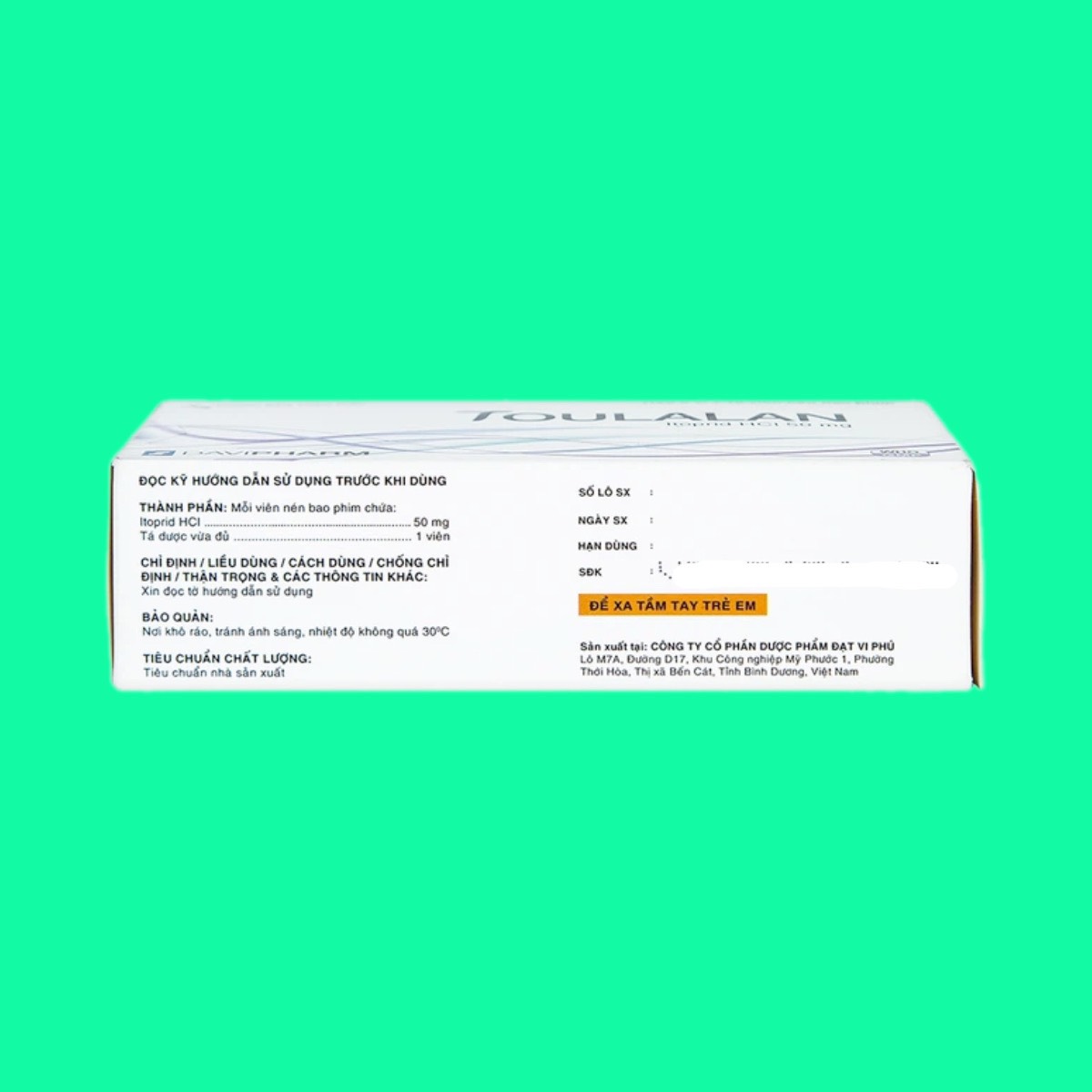 Toulalan-50mg-5 Thuốc Toulalan 50mg