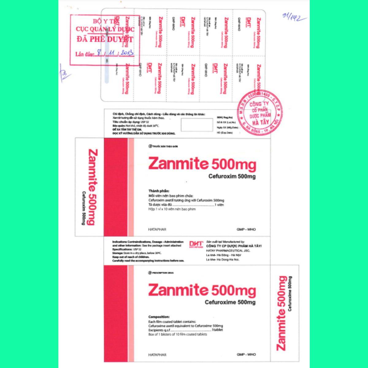 Zanmite-500mg-5 Thuốc Zanmite 500mg