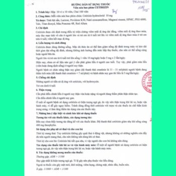 Thuốc Cetirizin 10mg Usarichpharm