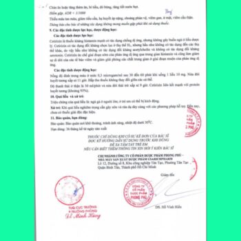 Thuốc Cetirizin 10mg Usarichpharm