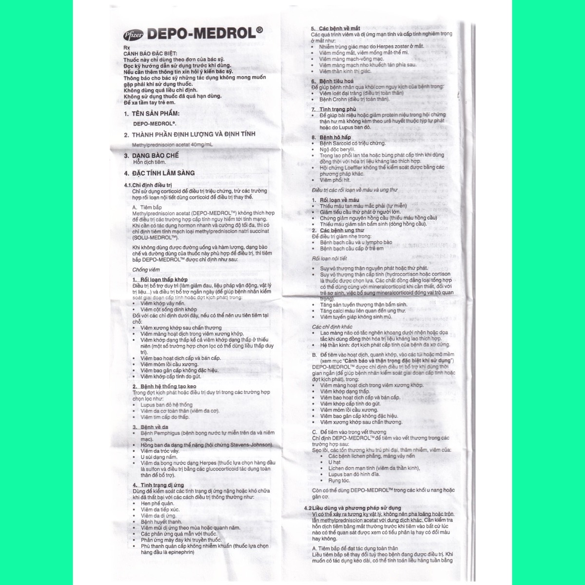 depo-medrol-40mg-hdsd-2 Thuốc Depo-Medrol 40mg