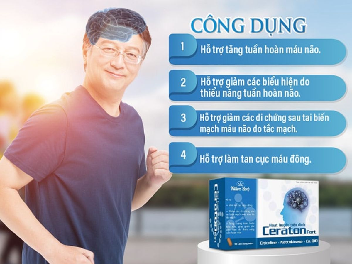 Viên uống Hoạt Huyết Tiền Đình Nature Herb Ceraton Fort