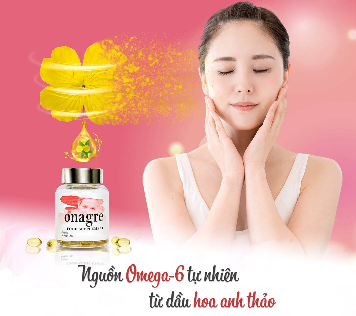 Viên uống nữ sắc Onagre giúp da căng bóng