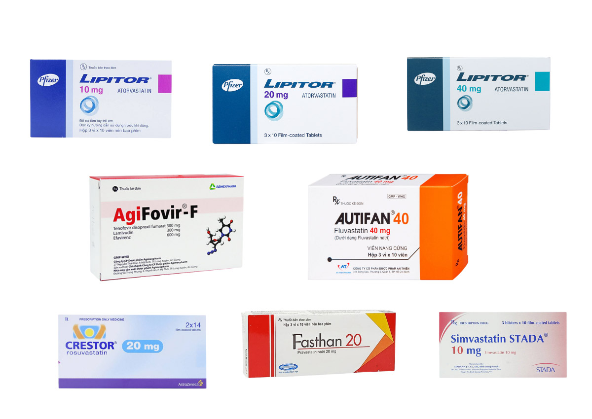 Thuốc hạ mỡ máu và những lưu ý khi sử dụng 24 Thuốc hạ mỡ máu nhóm statin