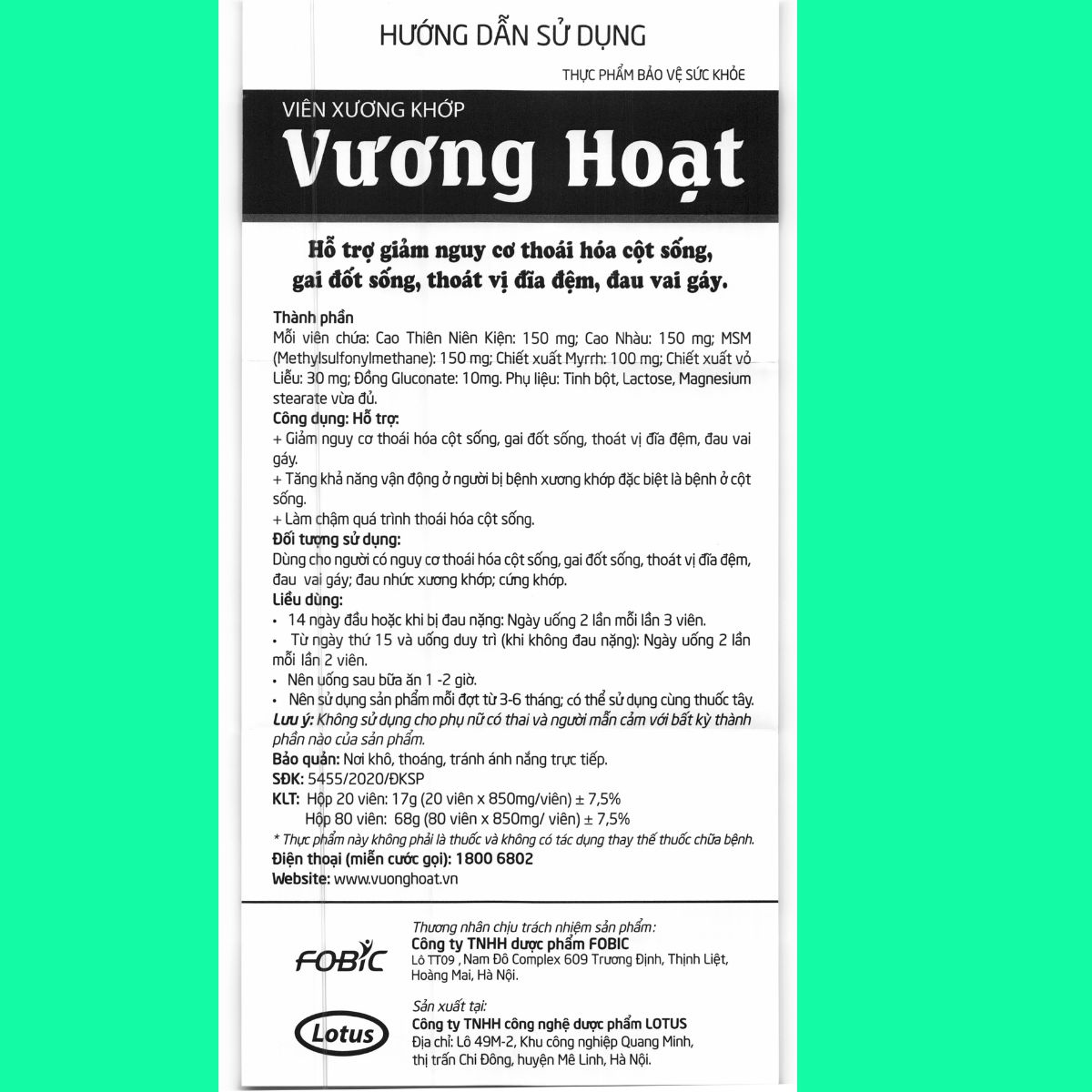 vuong-hoat-1 Viên xương khớp Vương Hoạt