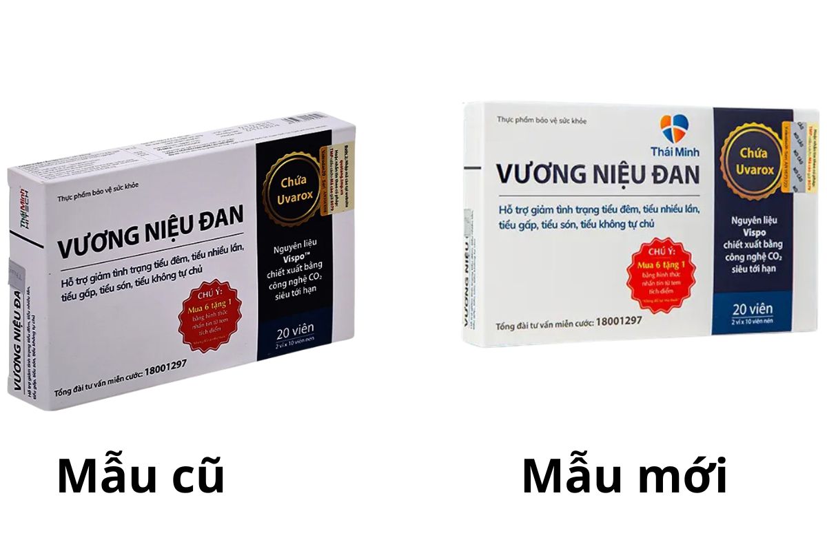 Vương Niệu Đan hộp 20 viên 10 Vương Niệu Đan Thái Minh hỗ trợ giảm tình trạng tiểu đêm