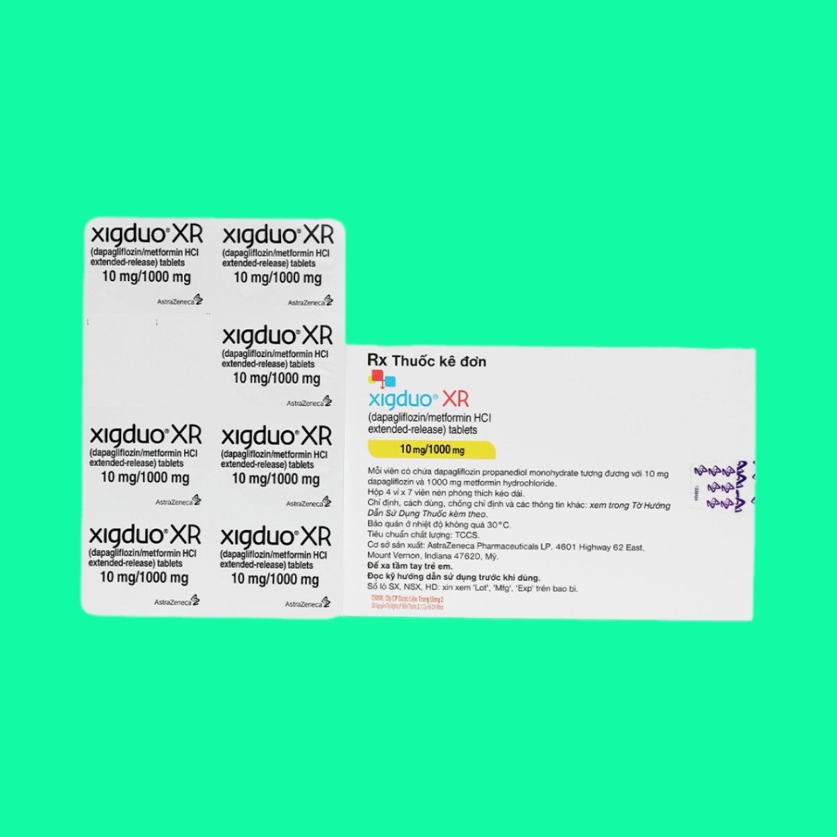 xigduo-1000-10-10 thuốc Xigduo XR 1000mg/10mg