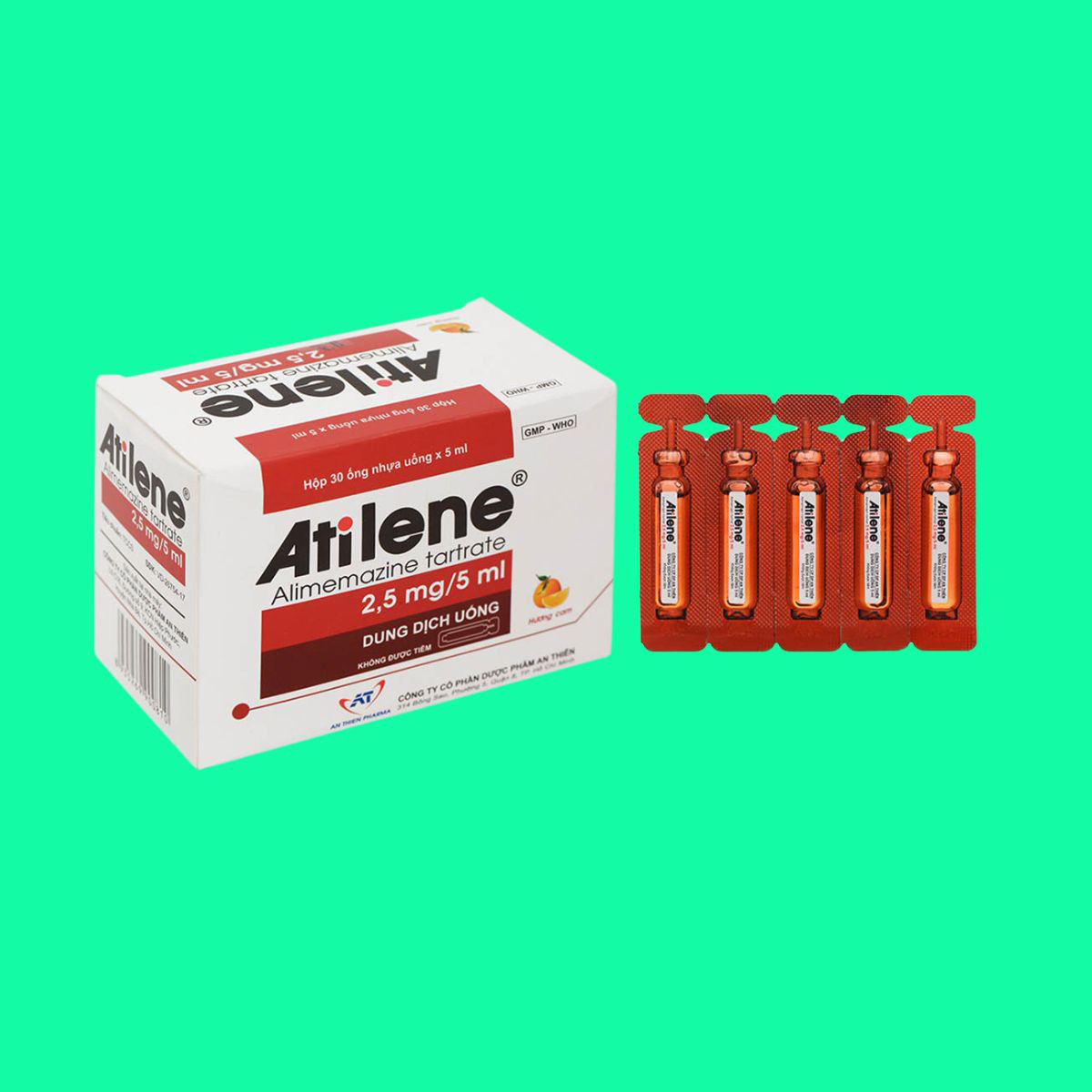 Thiết kế chưa có tên - 1 Thuốc Atilene ống 2,5mg/5ml