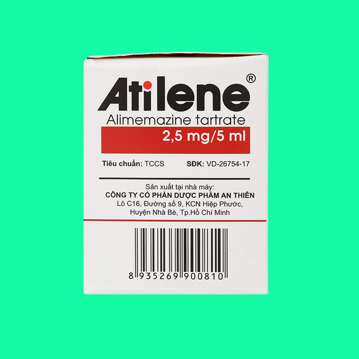 Thiết kế chưa có tên - 1 Thuốc Atilene ống 2,5mg/5ml