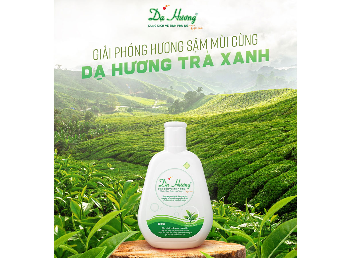 Dung dịch vệ sinh phụ nữ Dạ Hương trà xanh (Chai 100ml) 15 Dung dịch vệ sinh phụ nữ Dạ Hương trà xanh (Chai 100ml)