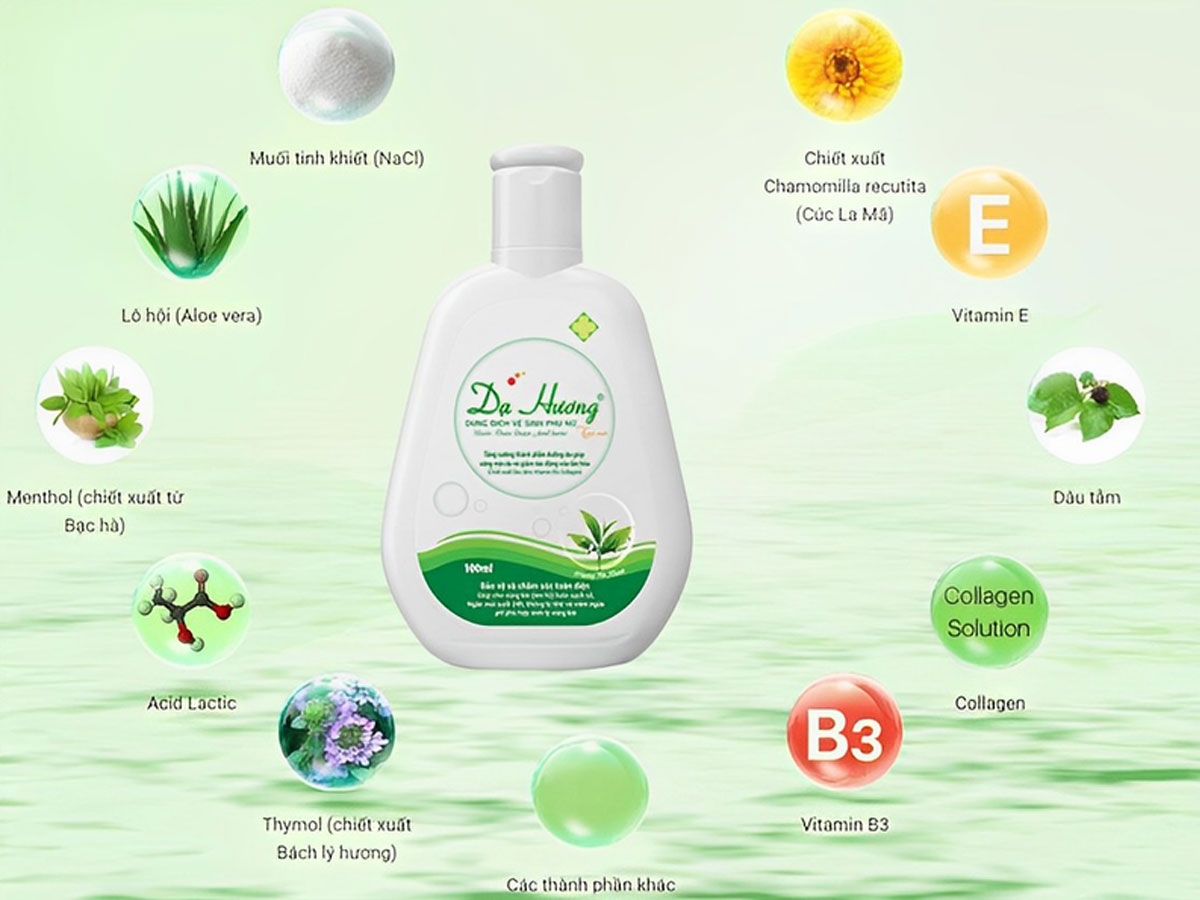 Dung dịch vệ sinh phụ nữ Dạ Hương trà xanh (Chai 100ml) 16 Dung dịch vệ sinh phụ nữ Dạ Hương trà xanh (Chai 100ml)