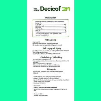 Siro bổ phế Decicof 3M