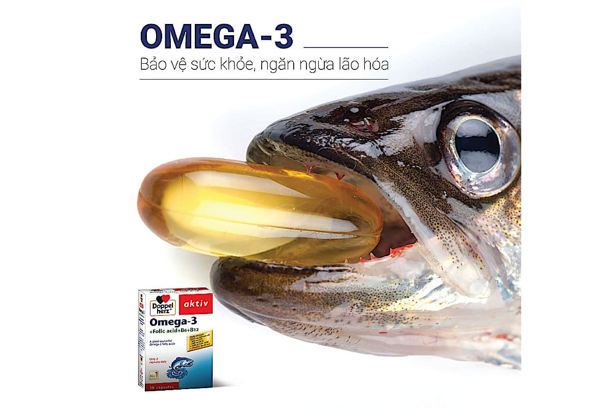 Doppelherz Aktiv Omega-3 + Folic acid + B6 + B12