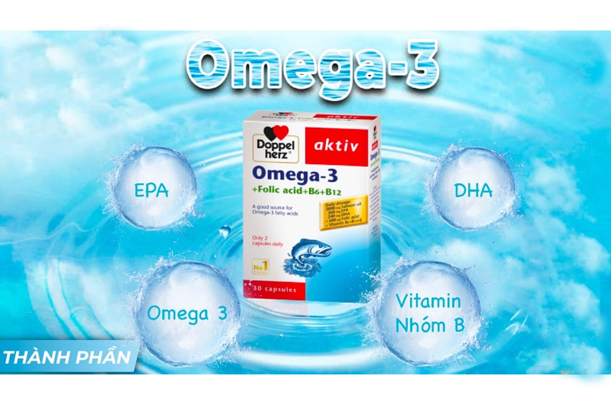 Doppelherz Aktiv Omega-3 + Folic acid + B6 + B12