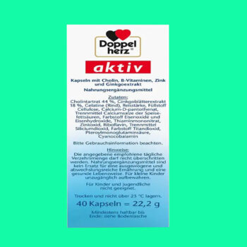Doppelherz Aktiv Ginkgo + B-vitamine + Choline 5 Doppelherz Aktiv Ginkgo + B-vitamine + Choline