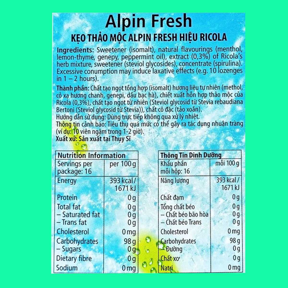 ricola-alpin-fresh-2 Kẹo ngậm không đường Ricola Alpin Fresh