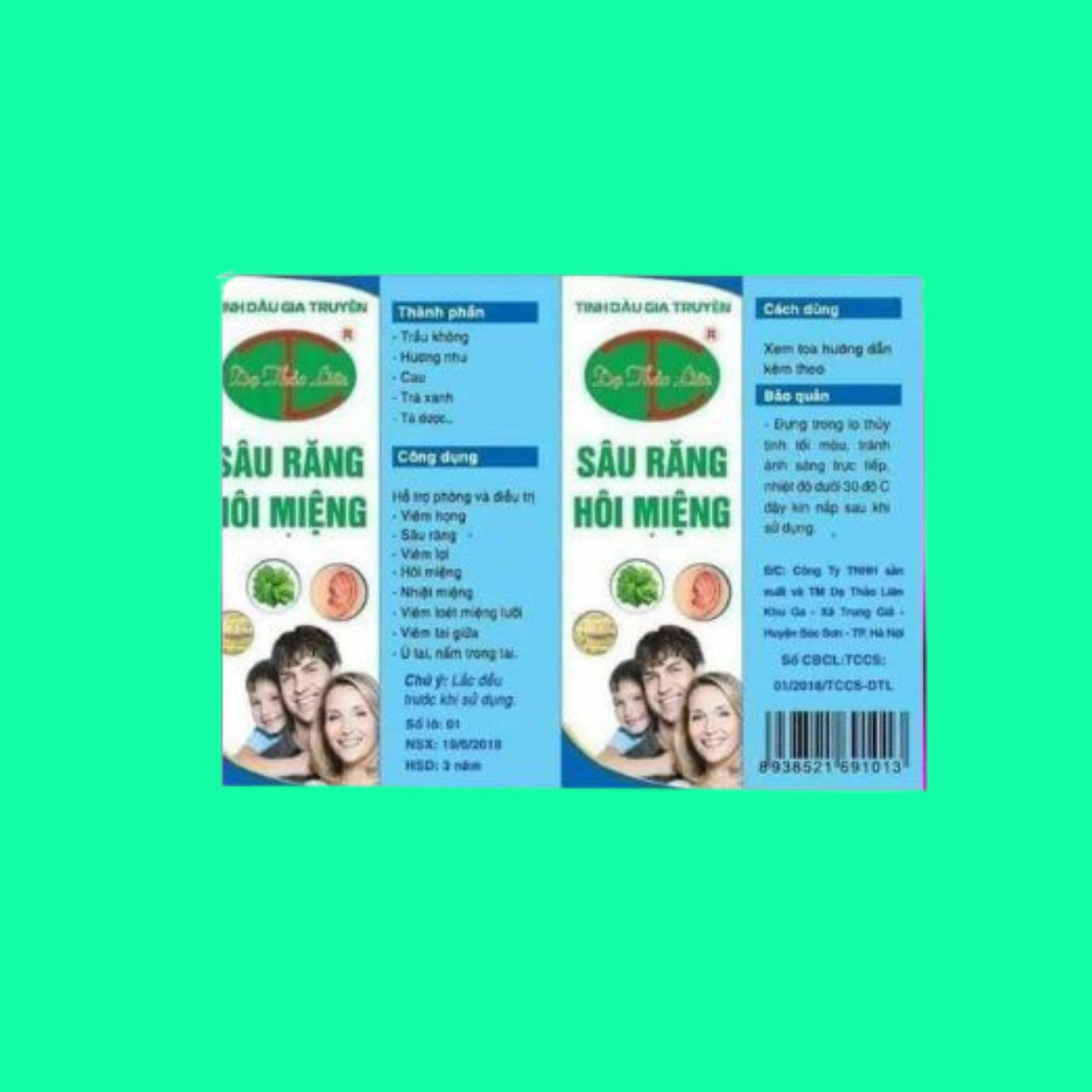 Tinh dầu răng miệng Dạ Thảo Liên - 4 Tinh dầu răng miệng Dạ Thảo Liên