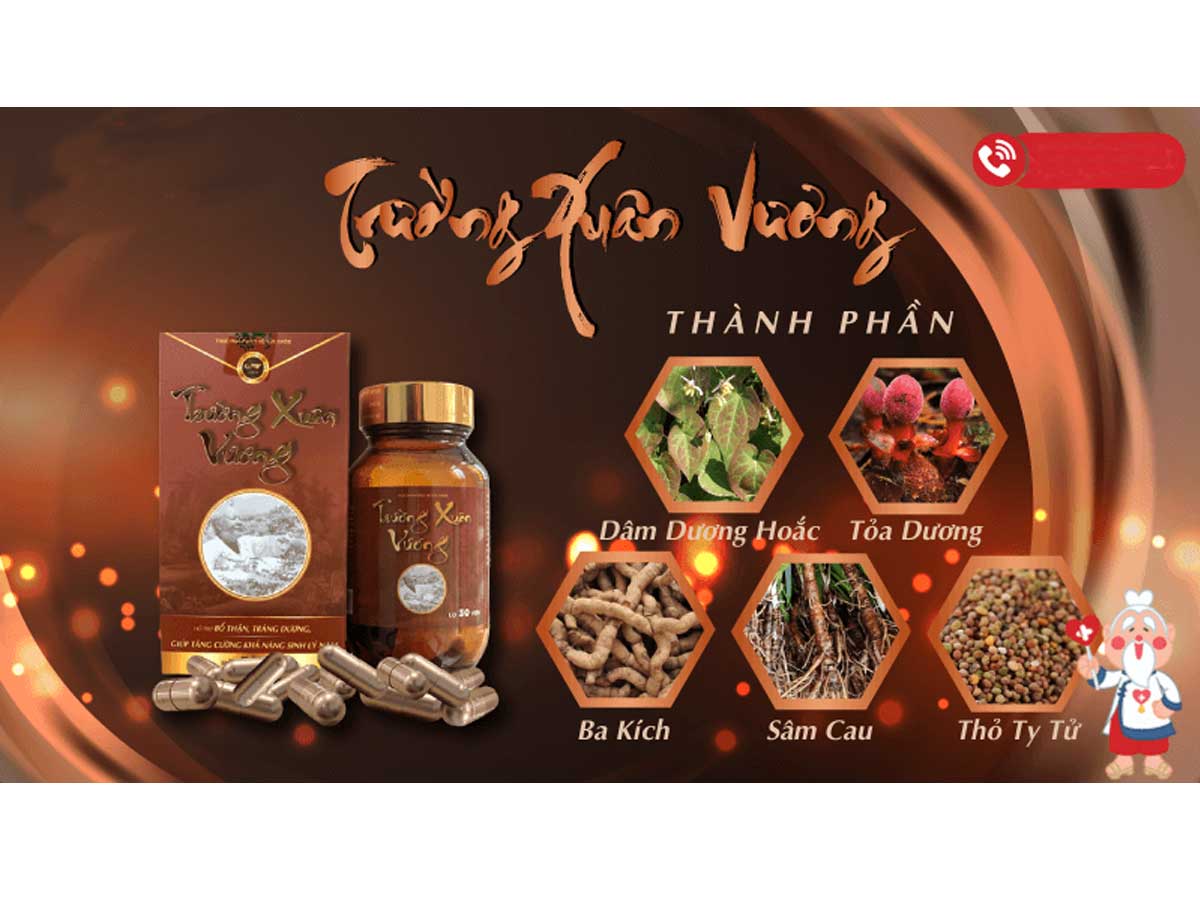 Thành phần có trong mỗi viên Trường Xuân Vương