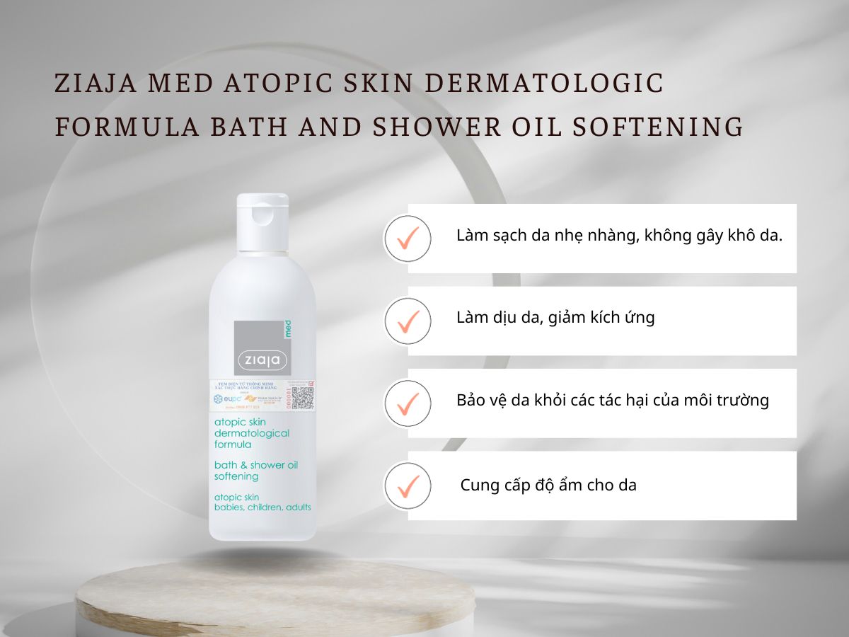 Ziaja Med Atopic Skin Dermatological Formula Bath & Shower Oil Softening 11 Ziaja Med Atopic Skin Dermatological Formula Bath & Shower Oil Softening
