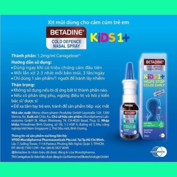 Betadine Kids Cold Defence Nasal Spray 10 Betadine Kids Cold Defence Nasal Spray