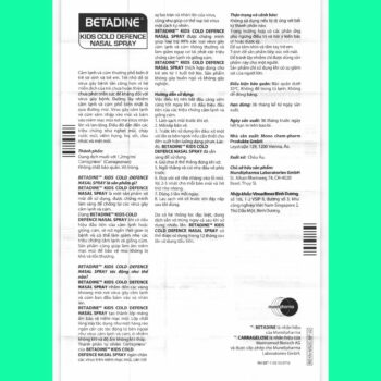 Betadine Kids Cold Defence Nasal Spray 11 Betadine Kids Cold Defence Nasal Spray
