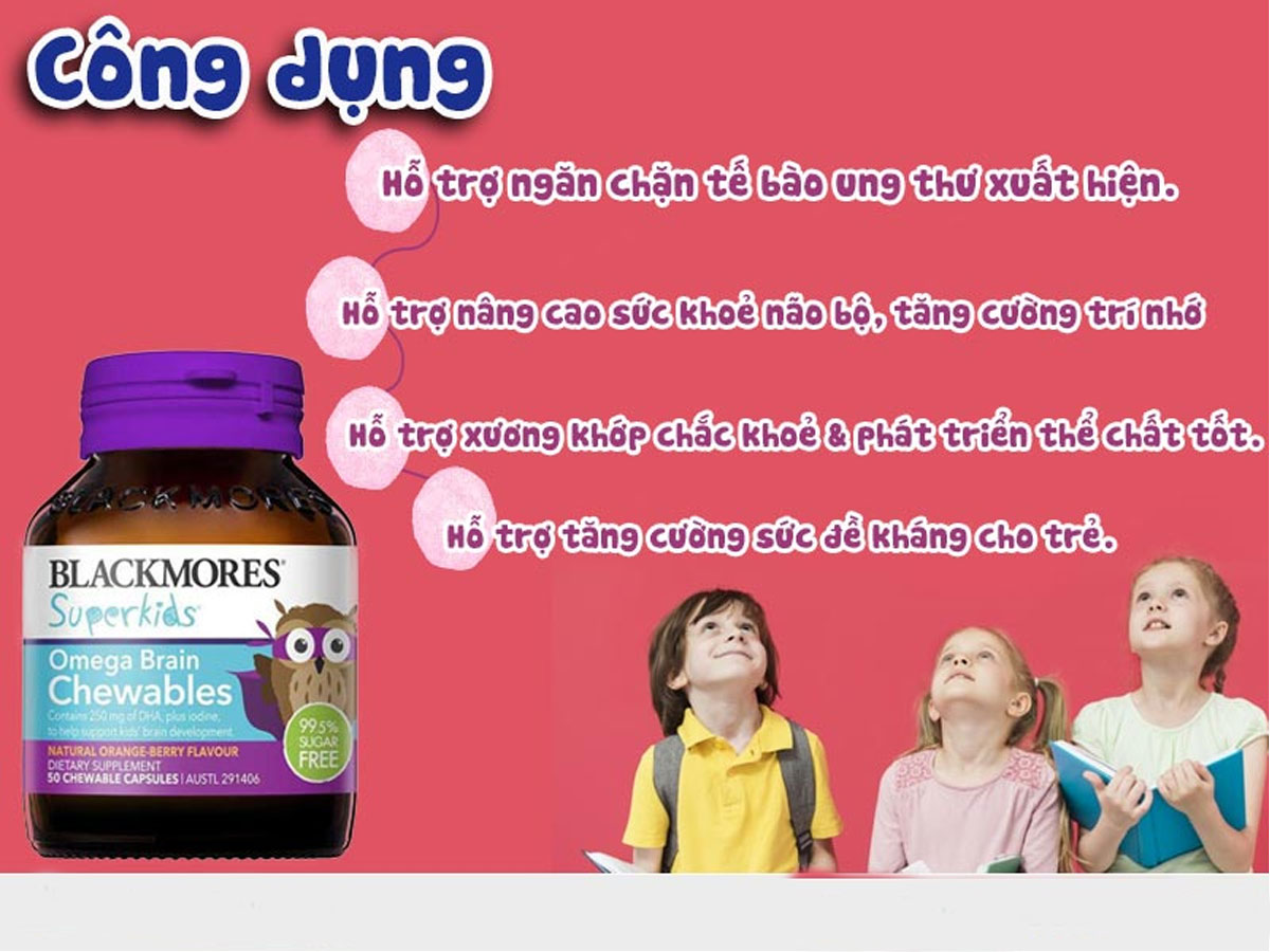 Blackmores Superkids Omega Brain Chewables 18 Blackmores Superkids Omega Brain Chewables