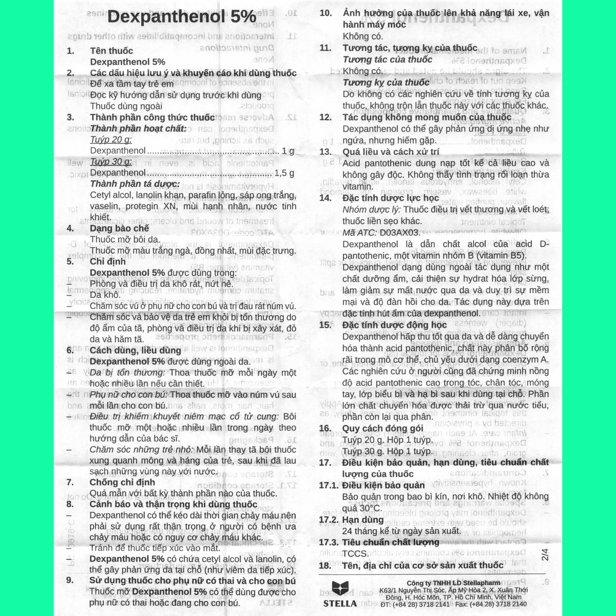 dexpanthenol-5-6 Thuốc Dexpanthenol 5%