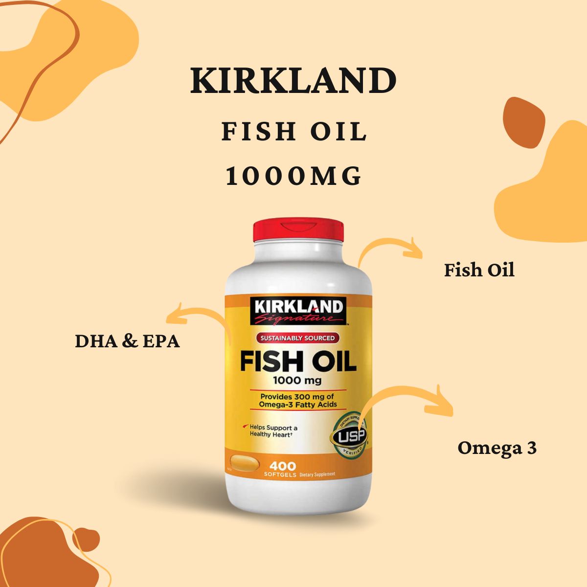 Kirkland Fish Oil 1000mg 10 Kirkland Fish Oil 1000mg
