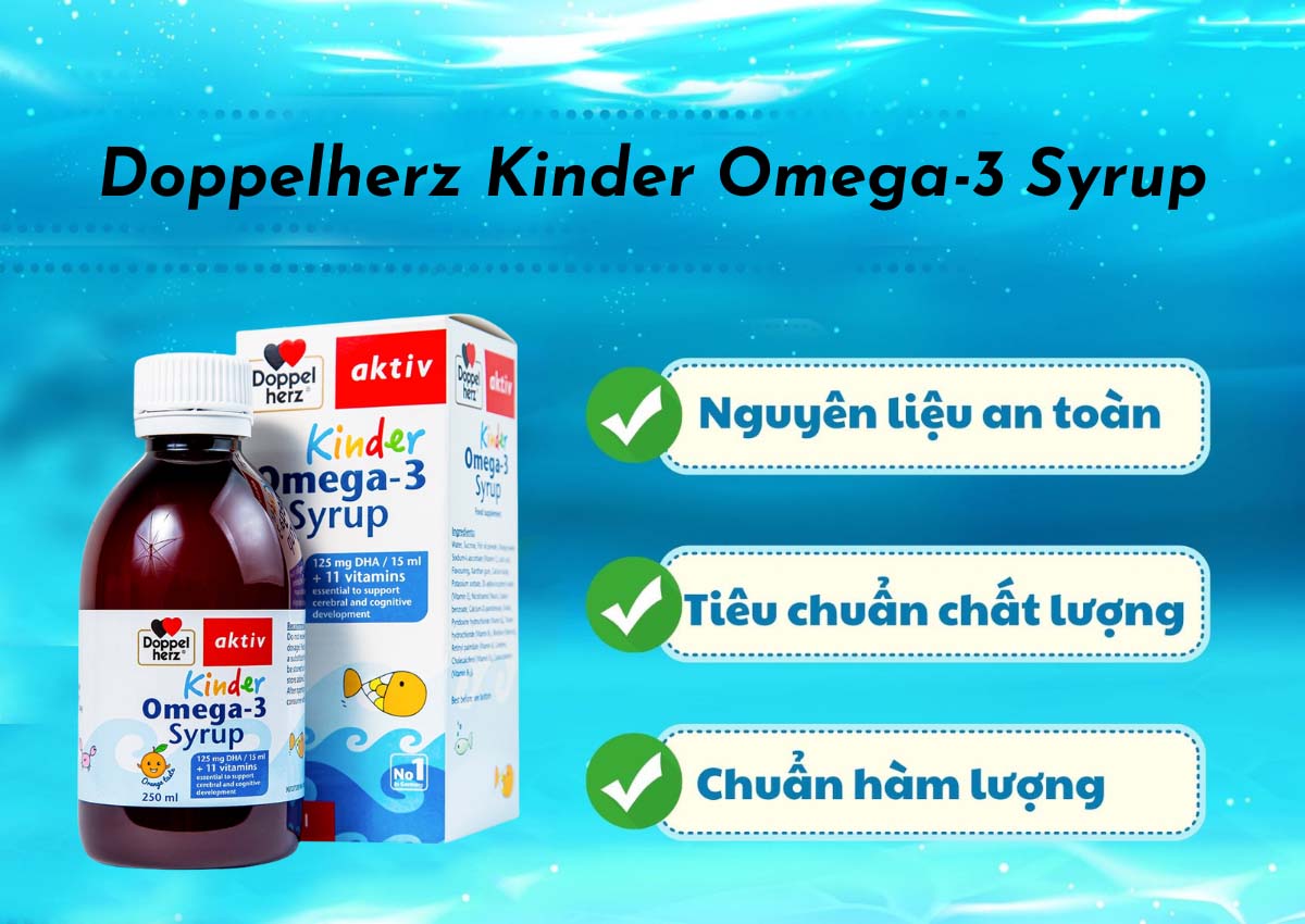 7 loại dầu cá Omega 3 cho trẻ em được nhiều chuyên gia khuyên dùng 32 Doppelherz Kinder Omega-3 Syrup